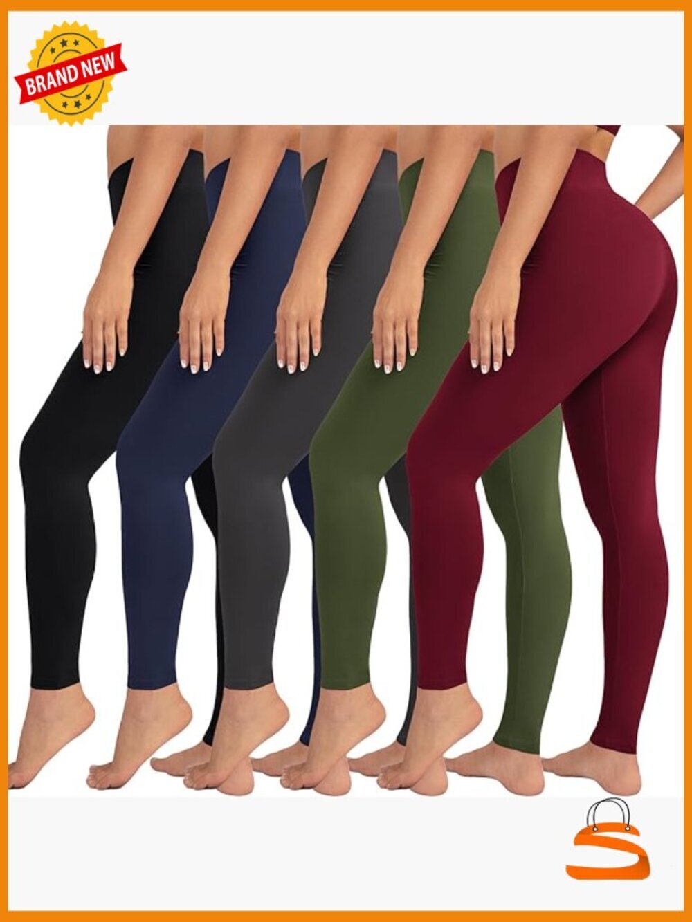 High Waisted Leggings Tummy Control Workout Running Yoga Pants Reg Plus Size